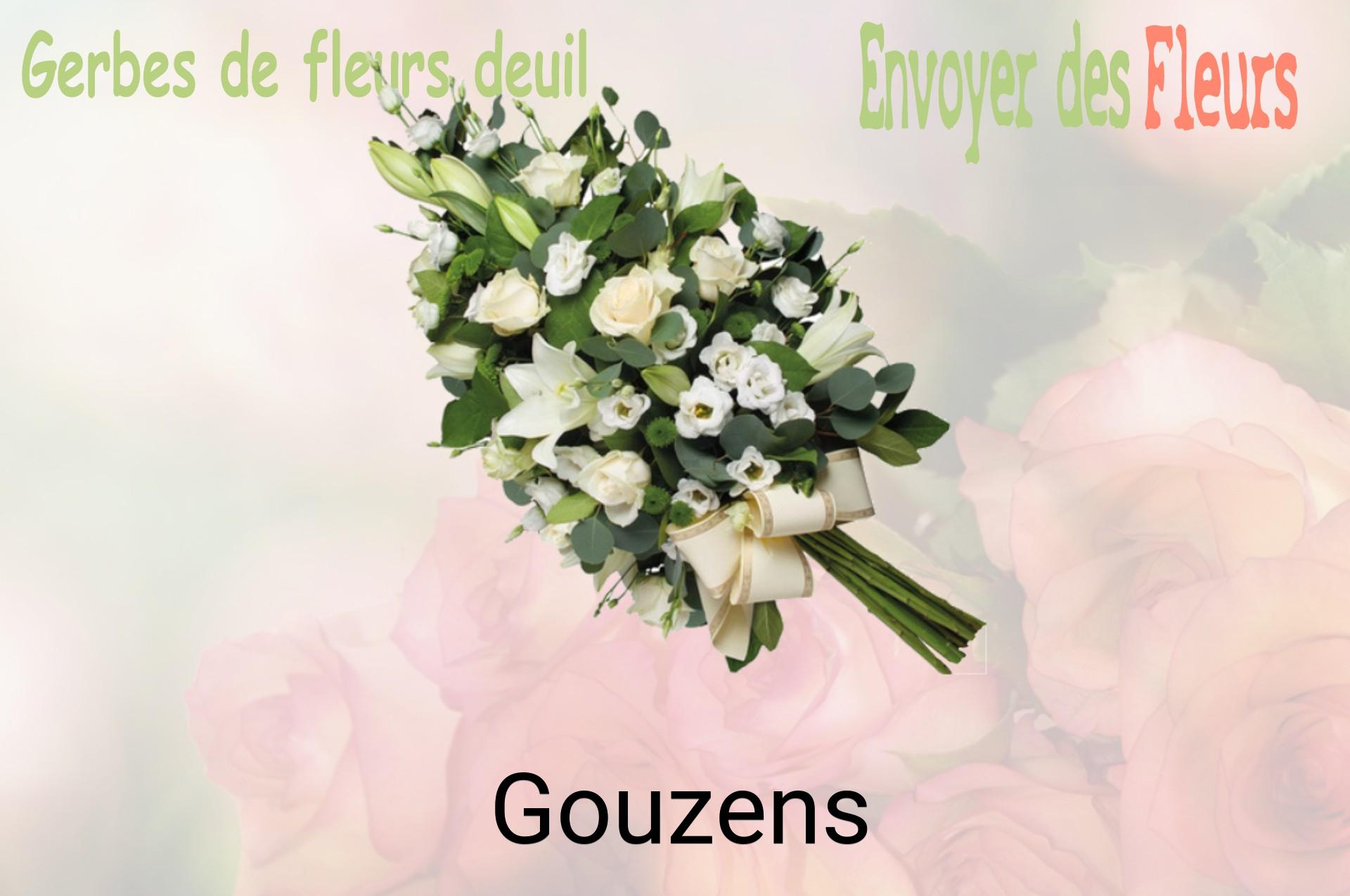 Gerbe de fleurs de deuil livrée à Gouzens